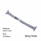 Women's Slim Stainless Steel Diamond-Studded Bracelet  Watch Strap